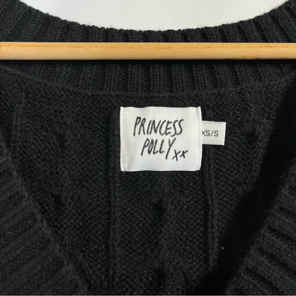 Princess Polly Antonia Sweater Vest Cable knit‎ Oversized Size XS/S - Picture 5 of 9